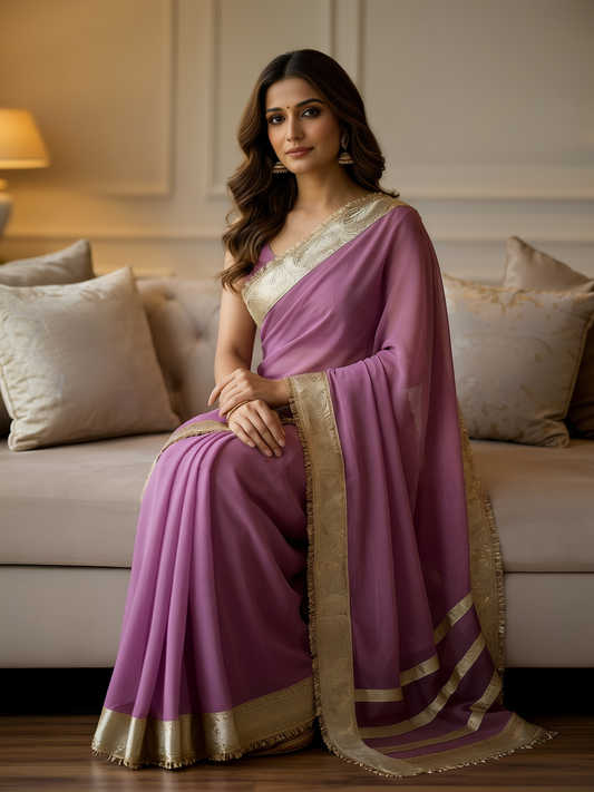 Ankita Lokhande Gota Patti Zari Saree