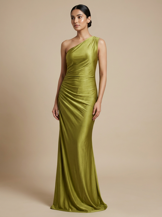 Aurelia Olive Dress