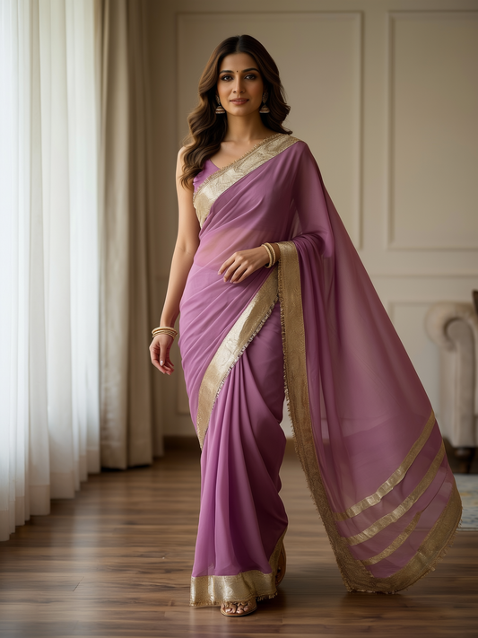 Ankita Lokhande Gota Patti Zari Saree